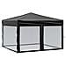 Tenda Per Feste Pieghevole Con Pareti Laterali Nero 3x3 M - Foto miniatura 1