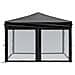 Tenda Per Feste Pieghevole Con Pareti Laterali Nero 3x3 M - Foto miniatura 7