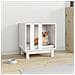 Casetta Per Cani Bianco 50x40x52 Cm In Legno Massello Di Pino - Foto miniatura 1
