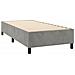 Letto A Molle Materasso E Led Grigio Chiaro 80x200 Cm Velluto - Foto miniatura 2