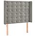 Letto A Molle Materasso E Led Grigio Chiaro 80x200 Cm Velluto - Foto miniatura 3