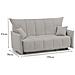 Divano Letto Allyson, Divano A 3 Posti, 100% Made In Italy, Sofà Soggiorno Con Apertura A Carrello, In Tessuto Imbottito, Con Braccioli Standard, Cm 190x90h85, Beige - Foto miniatura 4