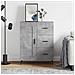 Credenza Grigio Cemento 69,5x34x90 Cm In Legno Multistrato - Foto miniatura 1