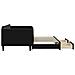 Divano Letto Estraibile Con Cassetti Nero 100x200 Cm In Velluto - Foto miniatura 3