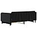 Divano Letto Estraibile Con Cassetti Nero 100x200 Cm In Velluto - Foto miniatura 4