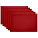 Set Tovagliette Americane Cucina Antiscivolo In Tinta Unita Lavabili In Vari Colori Set 6 Bordeaux - Foto miniatura 1