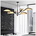 Lampada A Soffitto Vene - Nero, Marrone - Acciaio Verniciato A Polvere, Tessuto - 102x51x102 Cm - Foto miniatura 2