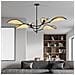 Lampada A Soffitto Vene - Nero, Marrone - Acciaio Verniciato A Polvere, Tessuto - 102x51x102 Cm - Foto miniatura 3