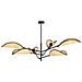 Lampada A Soffitto Vene - Nero, Marrone - Acciaio Verniciato A Polvere, Tessuto - 102x51x102 Cm - Foto miniatura 4