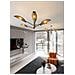 Lampada A Soffitto Vene - Nero, Marrone - Acciaio Verniciato A Polvere, Tessuto - 102x51x102 Cm - Foto miniatura 6