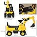 Ruspa Giocattolo Per Bimbi Da 1-3 Anni Con Escavatore E Contenitore, Senza Batteria, Giallo - Foto miniatura 6