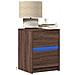 Comodini Con Luci Led 2pz Rovere Marrone In Legno Multistrato - Foto miniatura 9