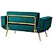 Divano Letto 2 Posti Saarela Velluto Verde Smeraldo - Foto miniatura 5