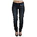 Jeans In Denim Di Cotone Slim Fit A Vita Bassa Lavati Blu - W26 - Foto miniatura 1