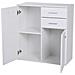 Mobile Madia Con Cassetti Ante 2 Ripiani Mobiletto Credenza Cucina Bagno Moderna - Foto miniatura 4