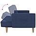 Divano Letto A 2 Posti Blu In Tessuto - Foto miniatura 6