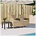 Divano Giardino 2 Posti con Tavolo e Cuscini Beige Polyrattan - Foto miniatura 3