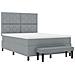 Letto con Box Spring con Materasso e Panchina Grigio Chiaro 140x200 cm Tessuto - Foto miniatura 8