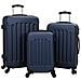 Set di valigie 3 pezzi Valigia rigida Blu scuro 20” 24” 28” ABS - Foto miniatura 1