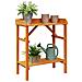 Tavolo da Giardino in Acacia 75x40x90 cm Legno Massello di Pino - Foto miniatura 3