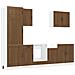Set Mobili da Cucina 7 pz Kalmar Rovere Marrone in Truciolato - Foto miniatura 1