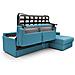 Evans Divano Letto Angolare Impermeabile T13 Azzurro - Foto miniatura 5