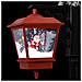 Lusso Casadino -  Lampione Natalizio Con Babbo Natale Nero Rosso 81x40x188 Cm Pvc - Foto miniatura 7