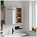 Armadietto Bagno con Specchio e LED Rovere 60x13x52 cm - Foto miniatura 3