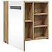 Armadietto Bagno con Specchio e LED Rovere 60x13x52 cm - Foto miniatura 5