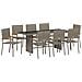 Set da Pranzo per Giardino 9 pcs Grigio 190 x 80 x 75 cm - Foto miniatura 1