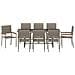 Set da Pranzo per Giardino 9 pcs Grigio 190 x 80 x 75 cm - Foto miniatura 7