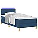 Letto a molle con materasso Blu 100 x 200 cm Tessuto - Foto miniatura 3