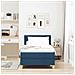 Letto a molle con materasso Blu 100 x 200 cm Tessuto - Foto miniatura 5