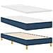 Letto a molle con materasso Blu 100 x 200 cm Tessuto - Foto miniatura 7