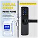 Serratura Smart Grigia Rf-006 Con App, Codice, Tessera E Chiave - Foto miniatura 4