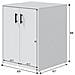 Montoro - Armadio Multiuso 2 Ante Apertura Battente, 69x88h Cm Bianco - Foto miniatura 2