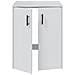 Montoro - Armadio Multiuso 2 Ante Apertura Battente, 69x88h Cm Bianco - Foto miniatura 4
