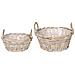 Cesto per Piante con archiviazione 2 pcs Grigio Rattan Lacak - Foto miniatura 1