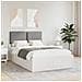 Letto con Testiera Rivestita Grigio chiaro 120 x 190 cm - Foto miniatura 2
