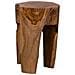 Sgabello Rose In Teak Naturale A 3 Gambe, Ø26 X 40 Cm - Foto miniatura 1
