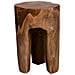 Sgabello Rose In Teak Naturale A 3 Gambe, Ø26 X 40 Cm - Foto miniatura 2