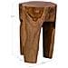 Sgabello Rose In Teak Naturale A 3 Gambe, Ø26 X 40 Cm - Foto miniatura 3
