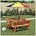Tavolo da Picnic per 4 Bambini con Ombrellone Legno di Abete - Foto miniatura 2
