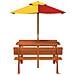 Tavolo da Picnic per 4 Bambini con Ombrellone Legno di Abete - Foto miniatura 3