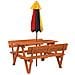 Tavolo da Picnic per 4 Bambini con Ombrellone Legno di Abete - Foto miniatura 6