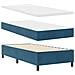 Letto a molle con materasso Blu 80 x 200 cm Velluto - Foto miniatura 4