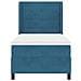 Letto a molle con materasso Blu 80 x 200 cm Velluto - Foto miniatura 6