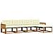Set di divani da esterno con cuscino 5 pcs Naturale e Crema - Foto miniatura 1