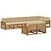 Set di divani da esterno con cuscino 8 pcs Naturale e Beige - Foto miniatura 1
