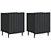 Armadio da Notte 2 pcs Nero 43 x 34,5 x 52 cm - Foto miniatura 1